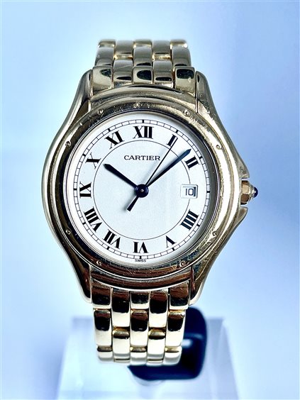 Besozzo - Via XXV Aprile 49 - Orologio Cartier Cougar in Oro giallo CARTIER COUGAR ORO GIALLO 787987 LARGE SIZE QUARZO - CARTIER COUGAR ORO GIALLO 787987 LARGE SIZE QUARZO